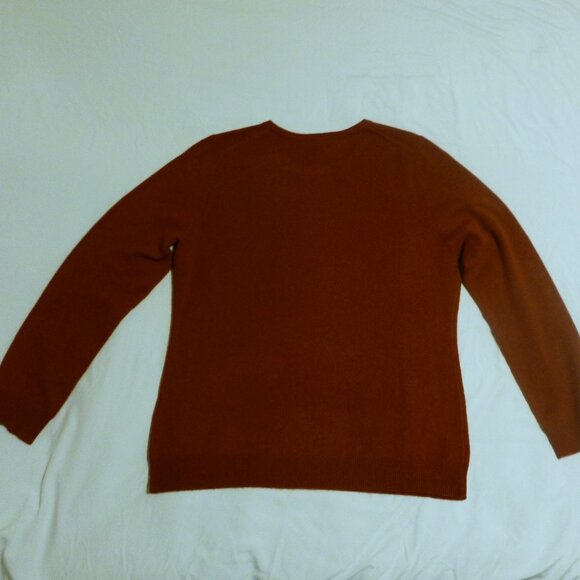 Charter Club Cashmere Long Sleeve Crewneck Sweater XL Bronze Pecan Rust NWT - Picture 11 of 14